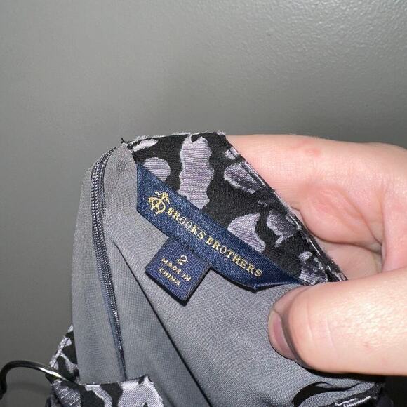 Brooks Brothers Sleeveless Burnout Sheath Dress Animal Print Knee Length Size 2 - Picture 4 of 7